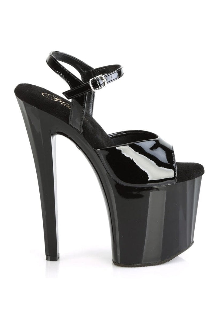 Pleaser ENCHANT-709 Black Patent Sandal in Black Patent
