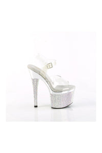 Pleaser ESTEEM-708DM Clear Vinyl Sandal in Clear Vinyl