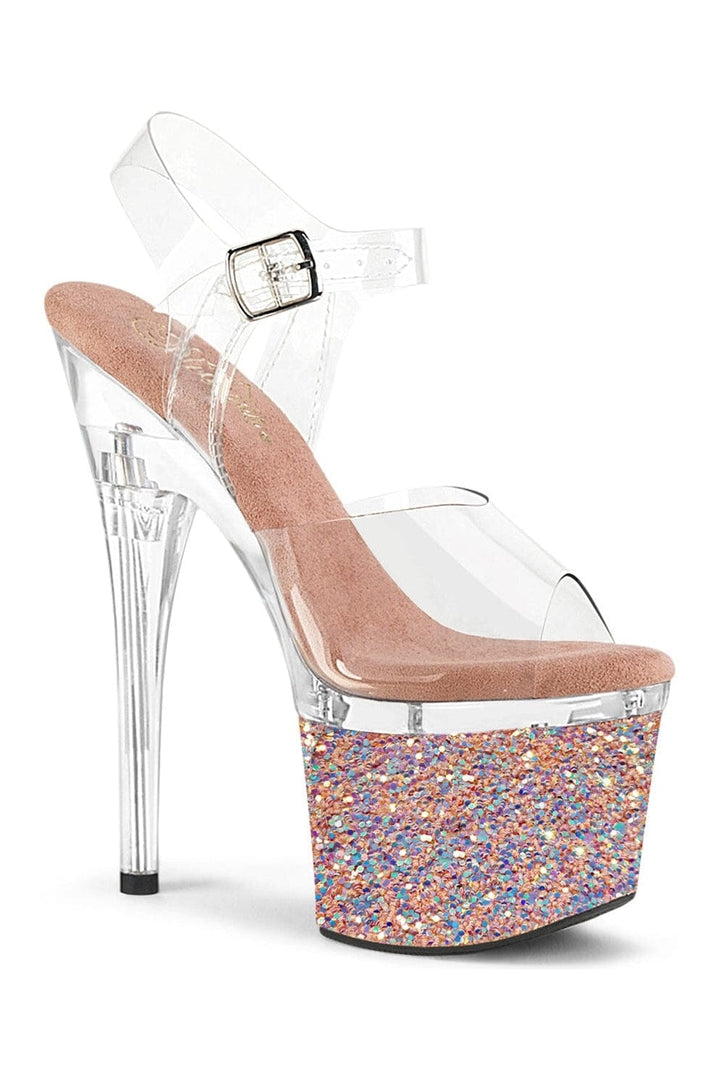 Pleaser Clear Sandals Platform Stripper Shoes | Buy at Sexyshoes.com