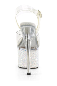 Pleaser ESTEEM-708LG Clear Vinyl Sandal in Clear Vinyl