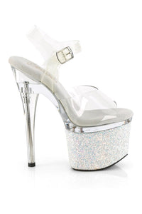 Pleaser ESTEEM-708LG Clear Vinyl Sandal in Clear Vinyl