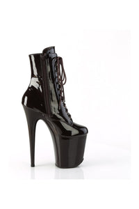 Pleaser FLAMINGO-1020 Brown Patent Ankle Boot in Brown Patent