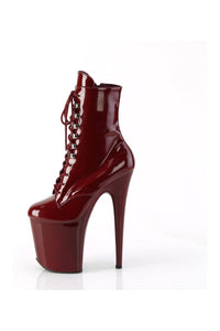 Pleaser FLAMINGO-1020 Burgundy Patent Ankle Boot in Burgundy Patent