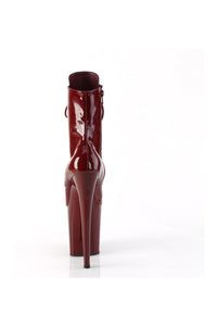 Pleaser FLAMINGO-1020 Burgundy Patent Ankle Boot in Burgundy Patent