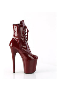 Pleaser FLAMINGO-1020 Burgundy Patent Ankle Boot in Burgundy Patent