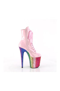 Pleaser FLAMINGO-1020HG Pink Patent Ankle Boot in Pink Patent