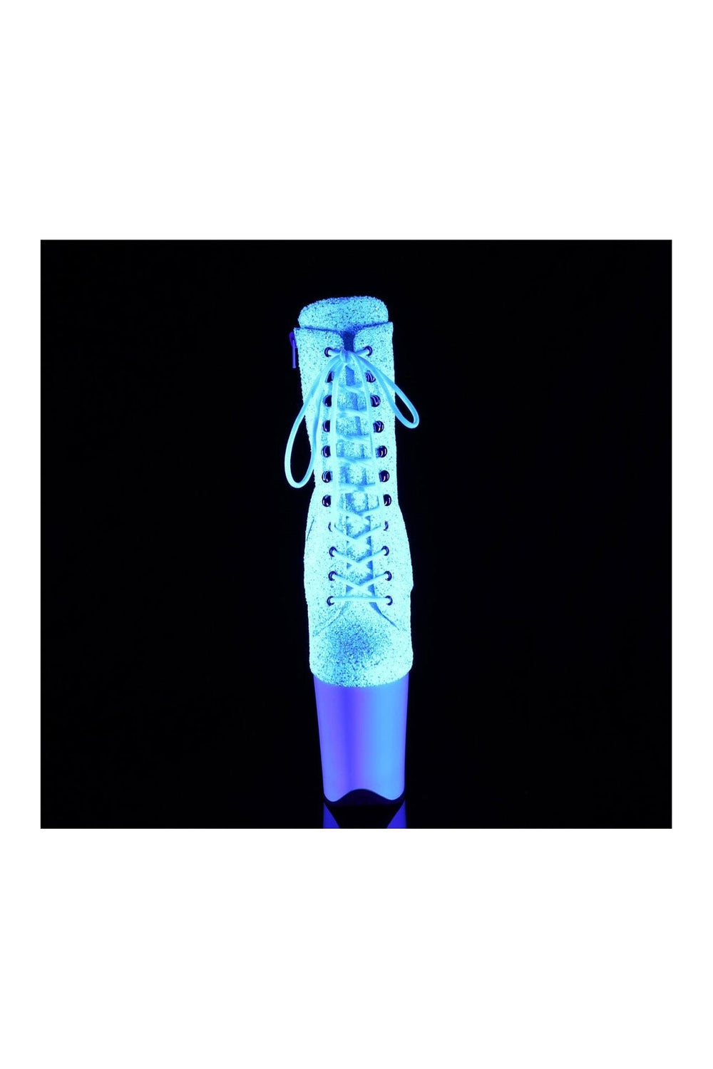 Pleaser FLAMINGO-1020LG White Patent Ankle Boot in White Patent