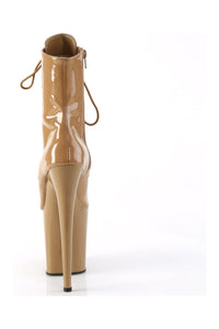 Pleaser FLAMINGO-1021 Brown Patent Ankle Boot in Brown Patent