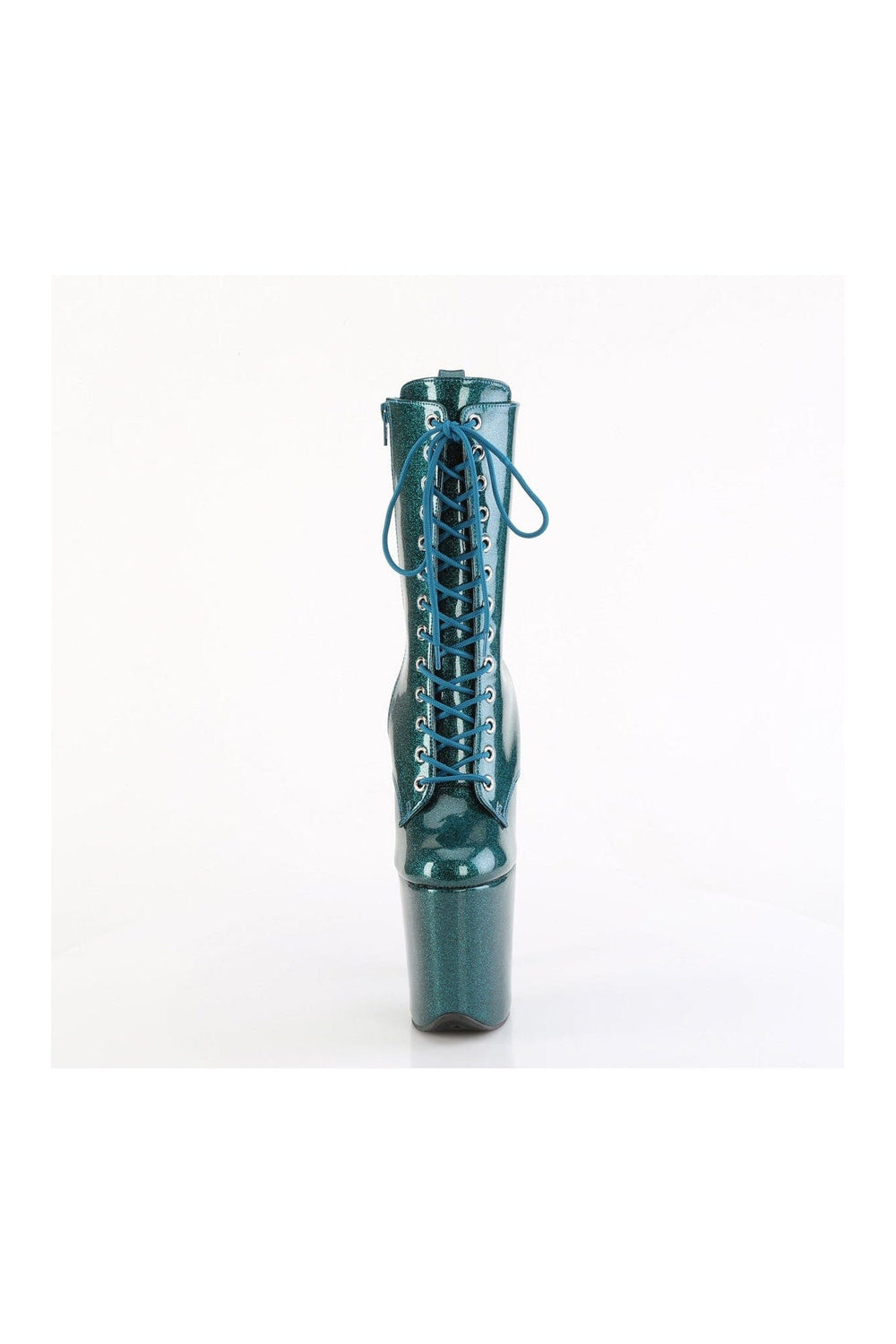 Pleaser FLAMINGO-1040GP Green Patent Ankle Boot in Green Patent