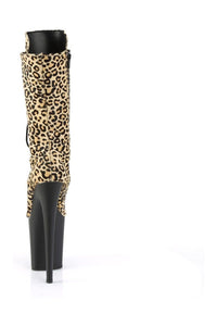 Pleaser FLAMINGO-1050LP Ankle Boot in Animal Faux Suede