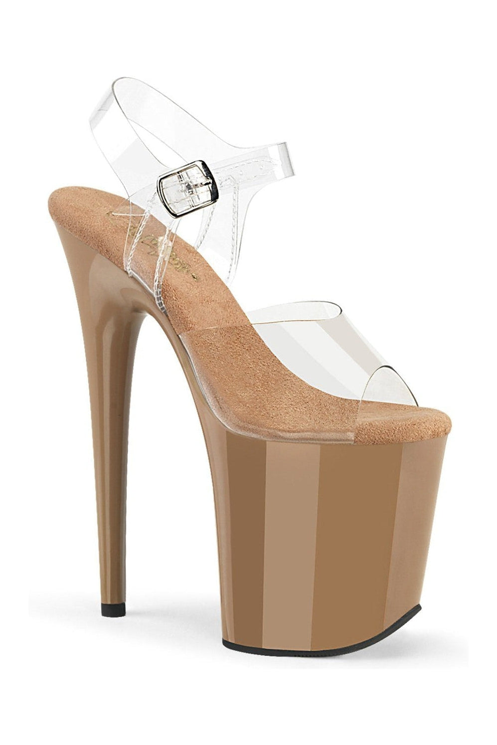 Pleaser FLAMINGO-808 Sandal in Clear Vinyl from SexyShoes.com