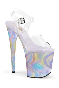Pleaser FLAMINGO-808CRF Clear Vinyl Sandal in Clear Vinyl from SexyShoes.com