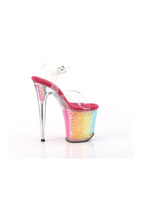 Pleaser FLAMINGO-808RG-02 Clear Vinyl Sandal in Clear Vinyl