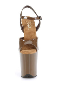 Pleaser FLAMINGO-809 Sandal in Brown Patent