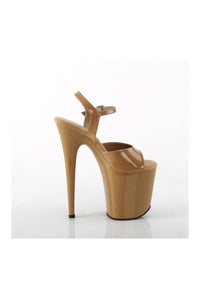 Pleaser FLAMINGO-809 Sandal in Brown Patent