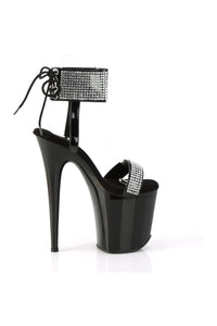 Pleaser FLAMINGO-870 Black Patent Sandal in Black Patent