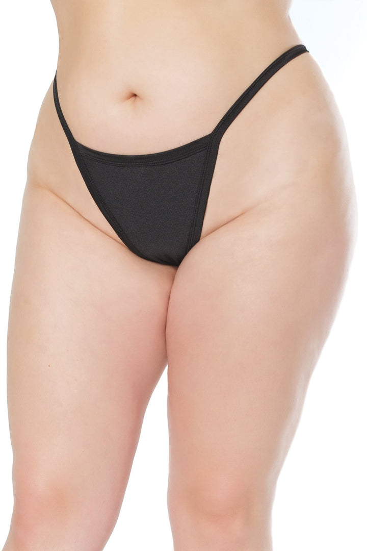 G-String | Plus Size-Strings + Thongs-Coquette-Black-Q-SEXYSHOES.COM