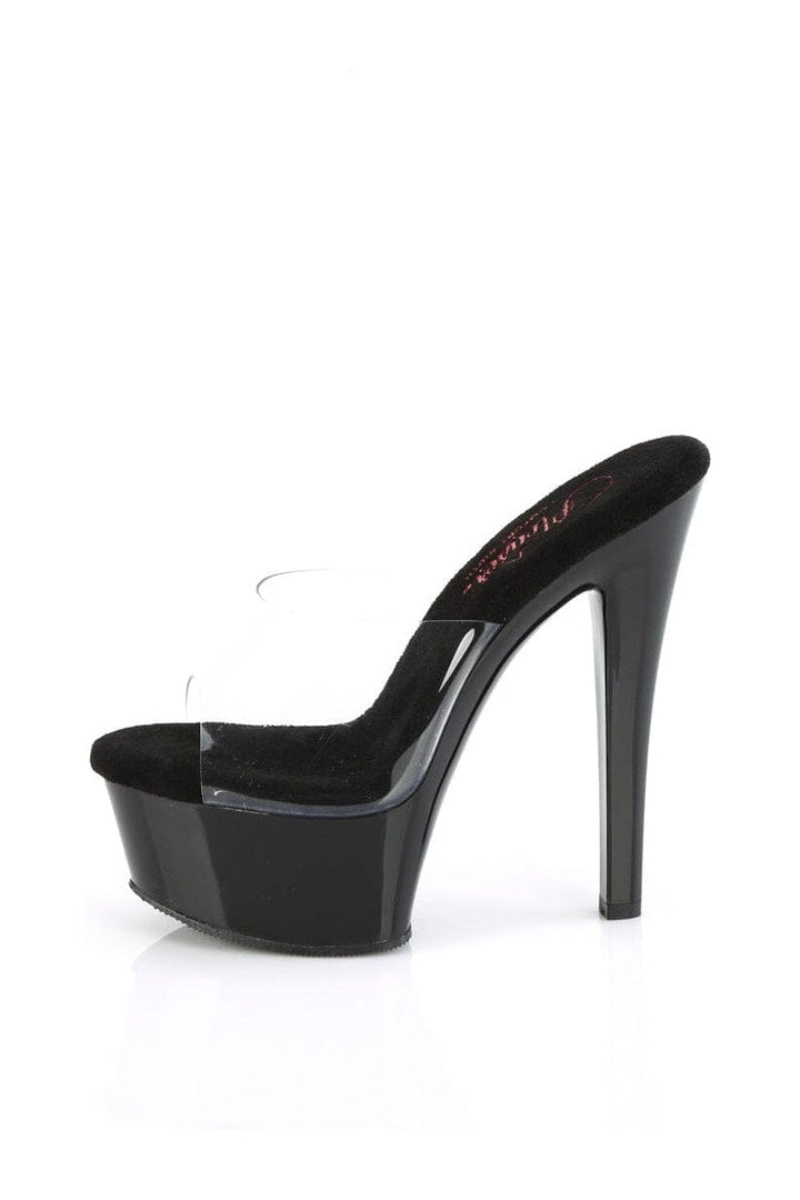 GLEAM-601 Clear Vinyl Slide-Slides-Pleaser-SEXYSHOES.COM