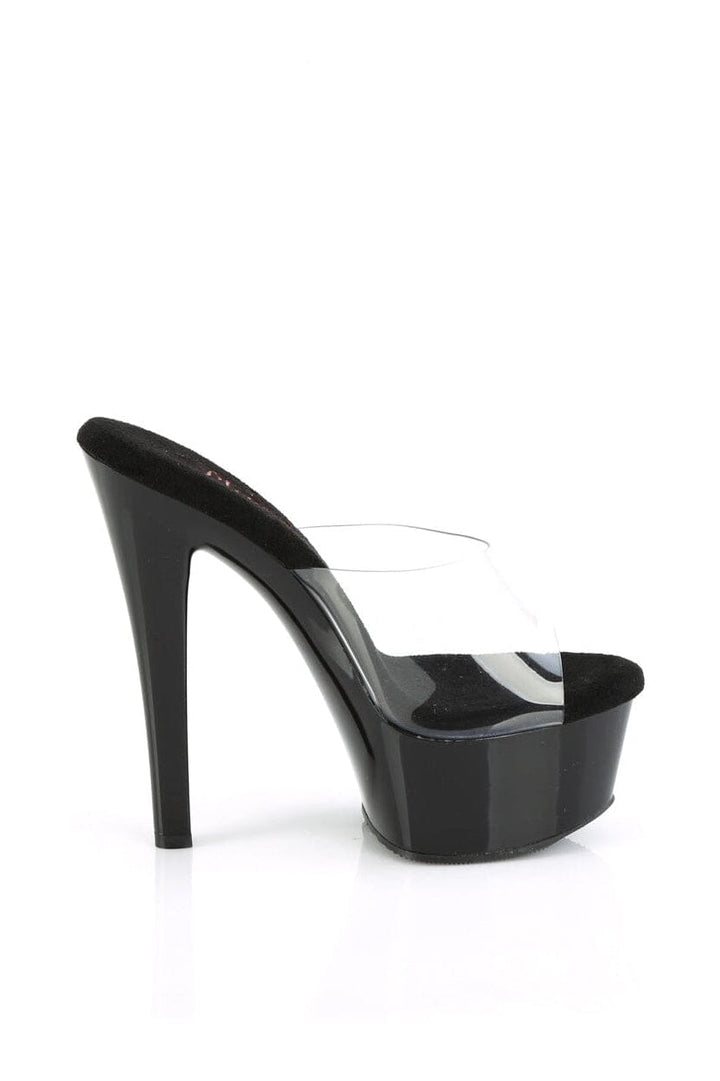 GLEAM-601 Clear Vinyl Slide-Slides-Pleaser-SEXYSHOES.COM