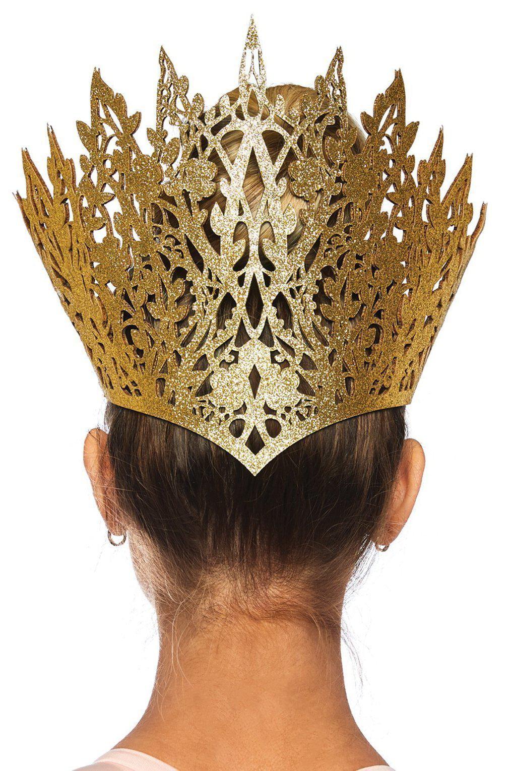 Glitter Die Cut Crown-Costume Headwear-Leg Avenue-Gold-O/S-SEXYSHOES.COM