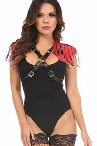 Daisy Corsets Vegan Leather Fringed Body Harness in Black  from SexyShoes.com