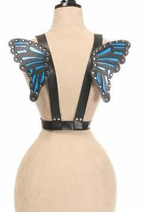 Daisy Corsets Vegan Leather Butterfly Wings in Black  from SexyShoes.com