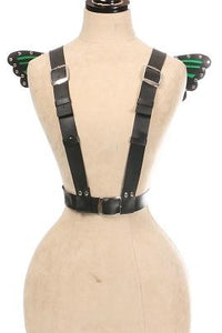 Vegan Leather Butterfly Wings-Wings + Harness-SEXYSHOES.COM