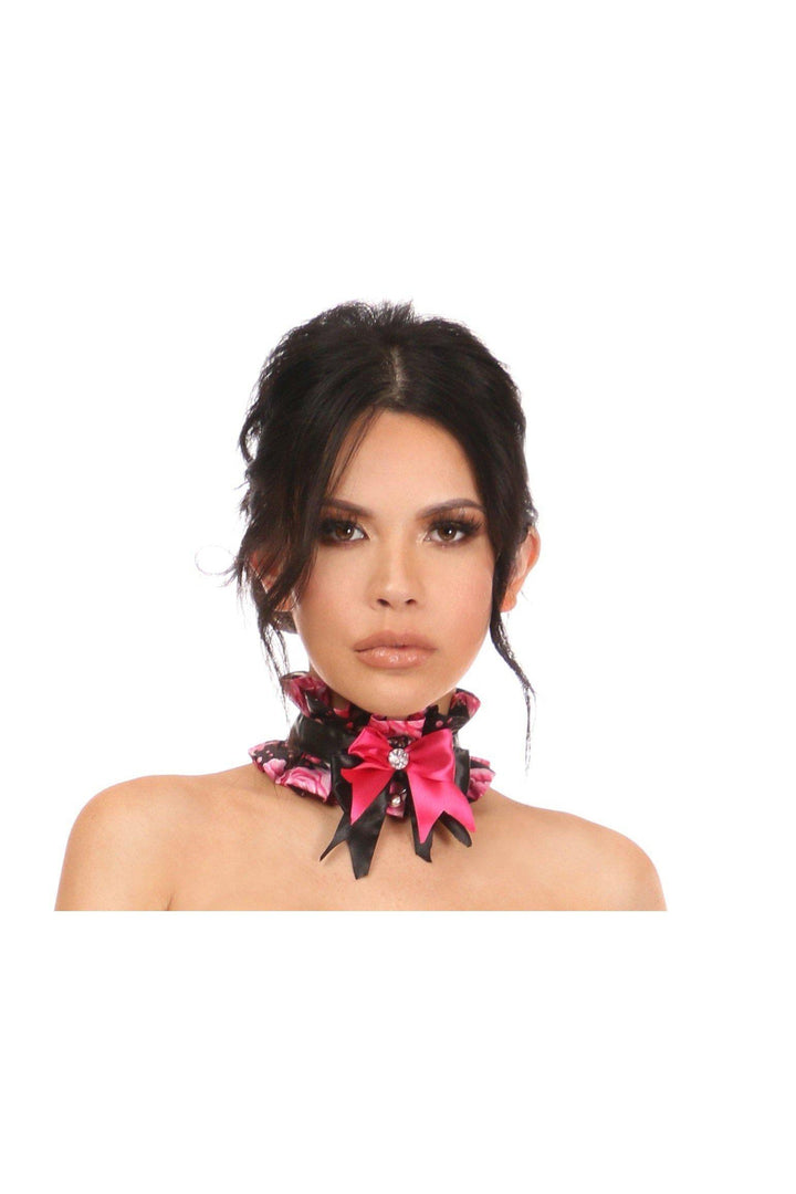 Floral Satin Choker-Body Jewelry-SEXYSHOES.COM