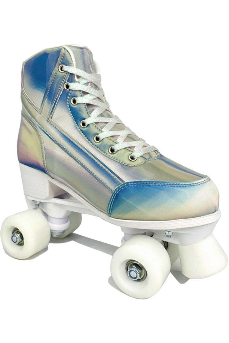 YRU Hologram "Roller Heels" Skates in Hologram  from SexyShoes.com