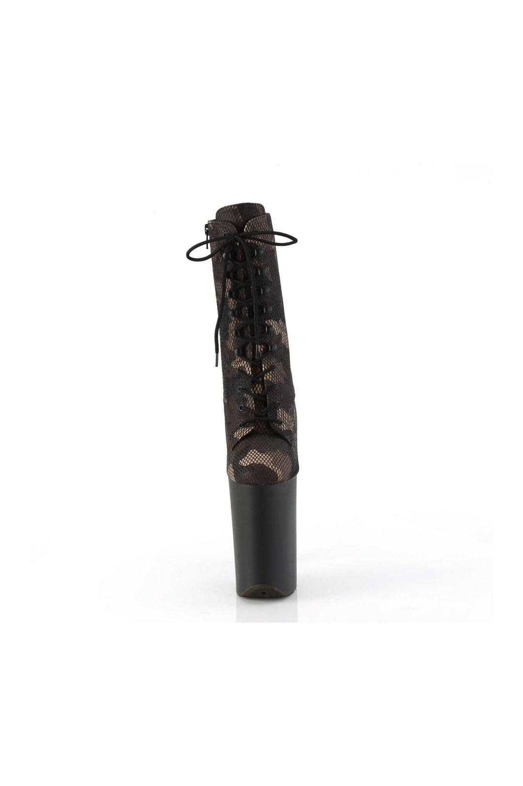 Pleaser INFINITY-1020CM Green Canvas Ankle Boot in Green Canvas