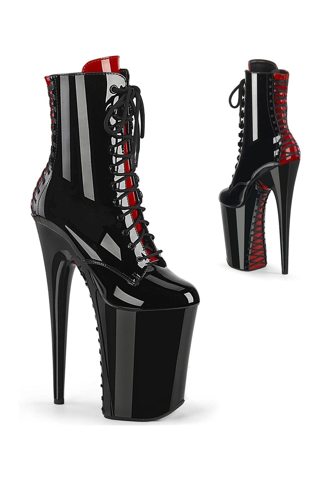 Pleaser Black Ankle Boots Platform Stripper Shoes | Buy at Sexyshoes.com