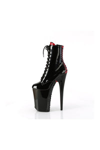 Pleaser INFINITY-1020FH Black Patent Ankle Boot in Black Patent