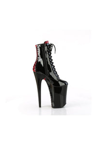 Pleaser INFINITY-1020FH Black Patent Ankle Boot in Black Patent
