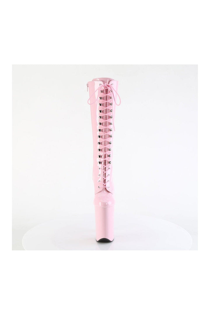 INFINITY-2020 Pink Patent Knee Boot-Knee Boots- Stripper Shoes at SEXYSHOES.COM