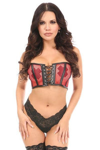 Daisy Corsets Plus Size Short Bustier in Red  from SexyShoes.com