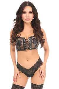 Daisy Corsets Plus Size Short Bustier in Black  from SexyShoes.com