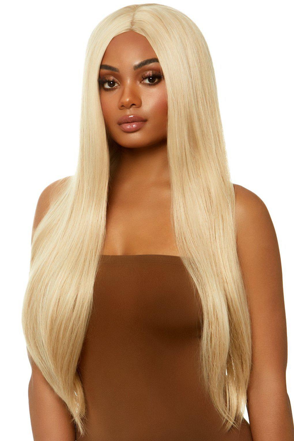 Leg Avenue Long Straight Center Part Wig in Blonde  from SexyShoes.com