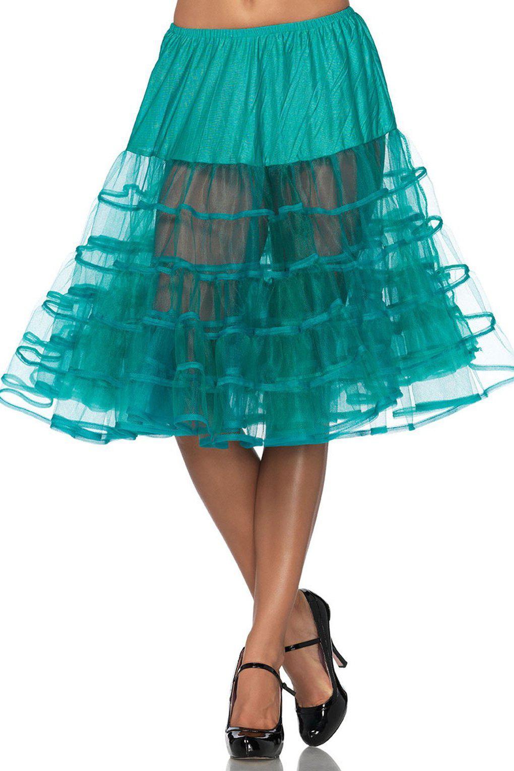 Mid-Length Petticoat-TuTu + Petticoat-Leg Avenue-Blue-O/S-SEXYSHOES.COM