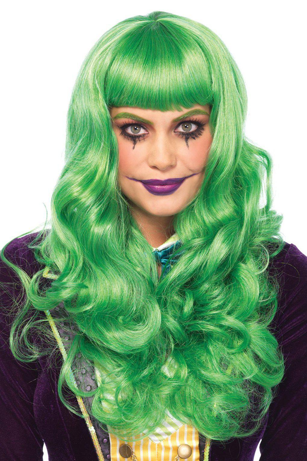Leg Avenue Misfit Long Wavy Wig in Green  from SexyShoes.com