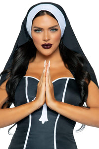 Leg Avenue Nun Habit in Black  from SexyShoes.com