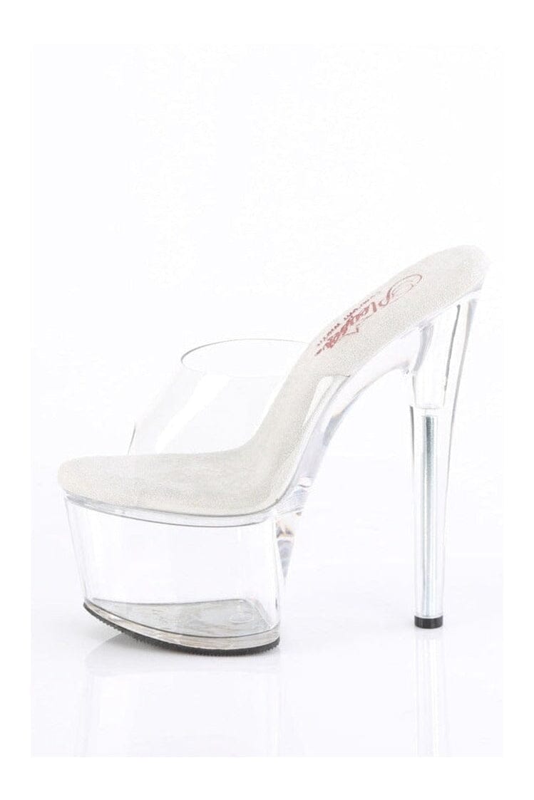 PASSION-701 Clear Vinyl Slide-Slides-Pleaser-SEXYSHOES.COM