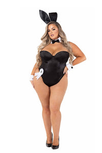 Roma Costumes Playboy Bunny Plus Size Classic Corset Costume in Black
