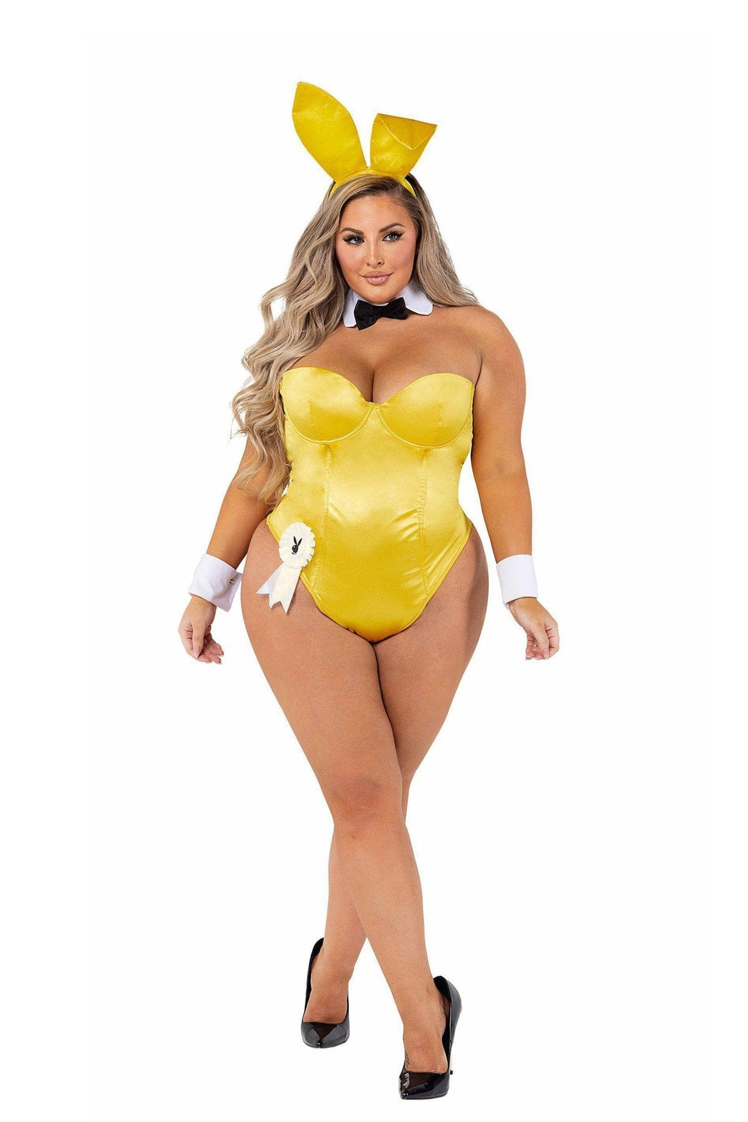 Playboy Bunny Plus Size Classic Corset Costume-Bunny Costumes-Roma Costumes-SEXYSHOES.COM