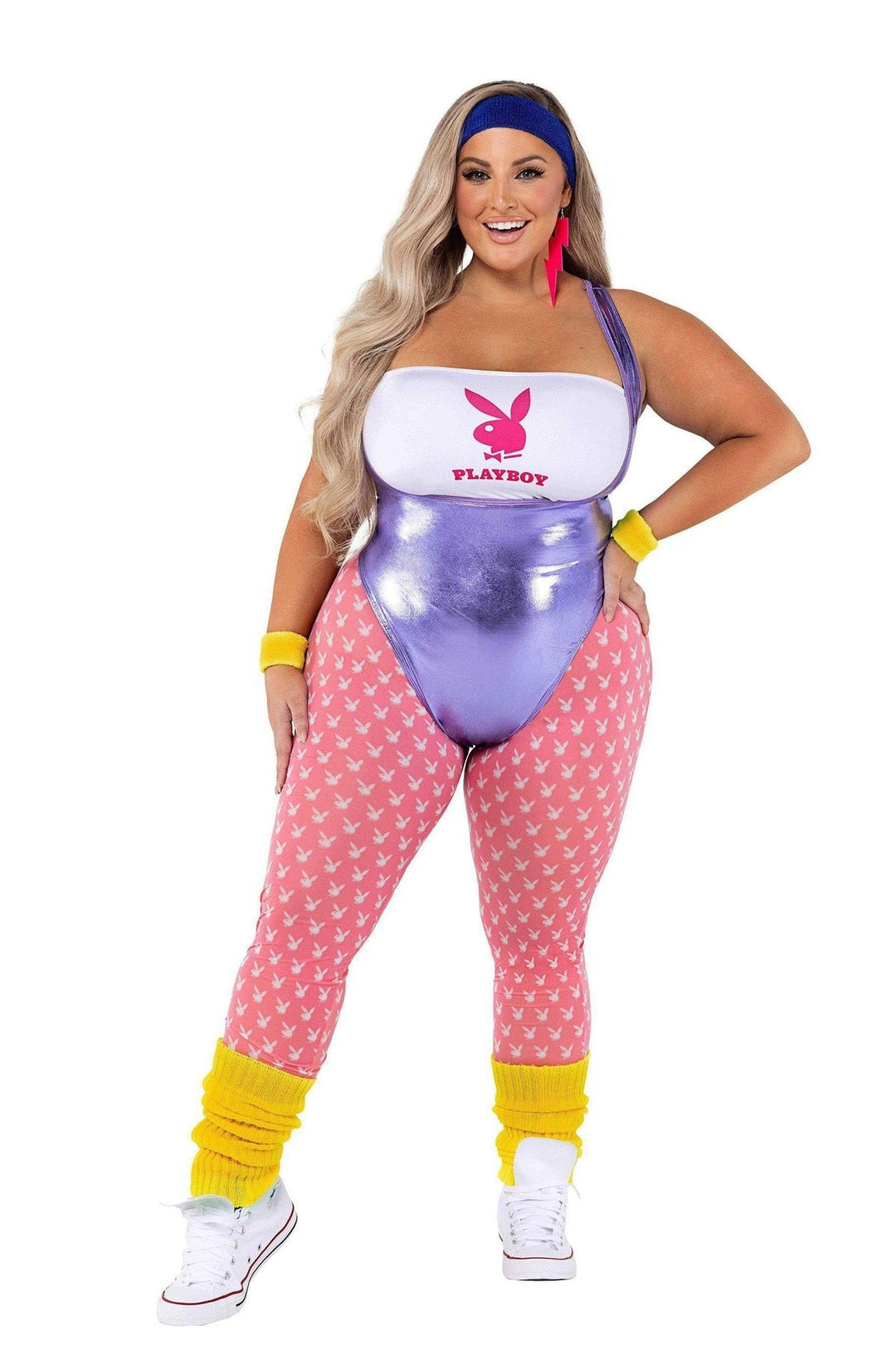 Playboy Plus Size 80's Fitness Costume-80's Costumes-Roma Costumes-SEXYSHOES.COM
