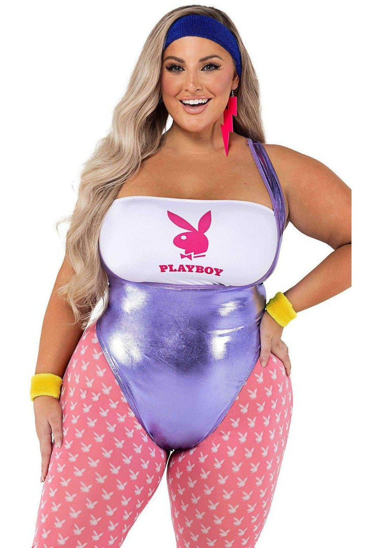 Playboy Plus Size 80's Fitness Costume-80's Costumes-Roma Costumes-SEXYSHOES.COM