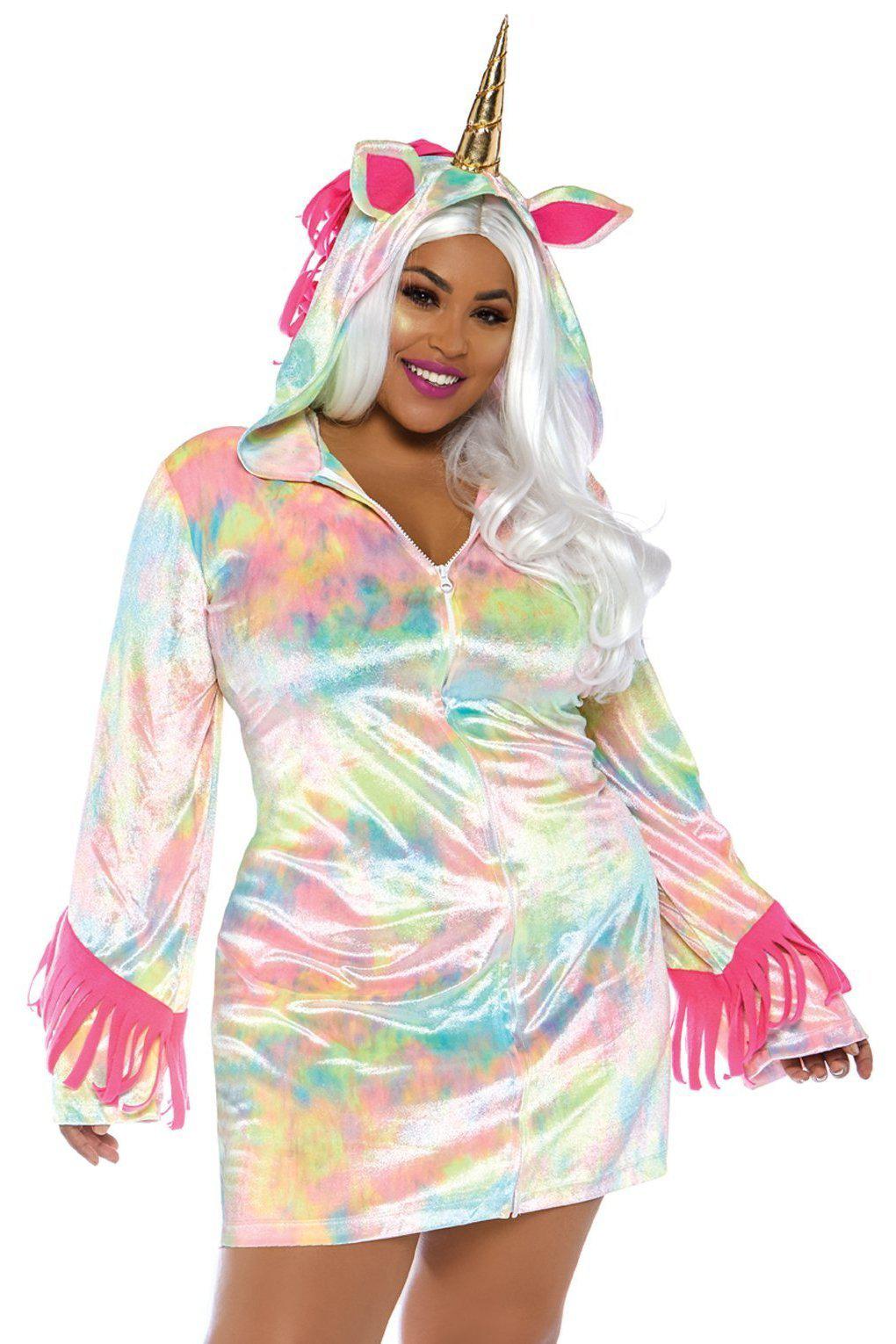 Plus Size Enchanted Unicorn Costume Dress-Animal Costumes-Leg Avenue-Multi-1/2XL-SEXYSHOES.COM