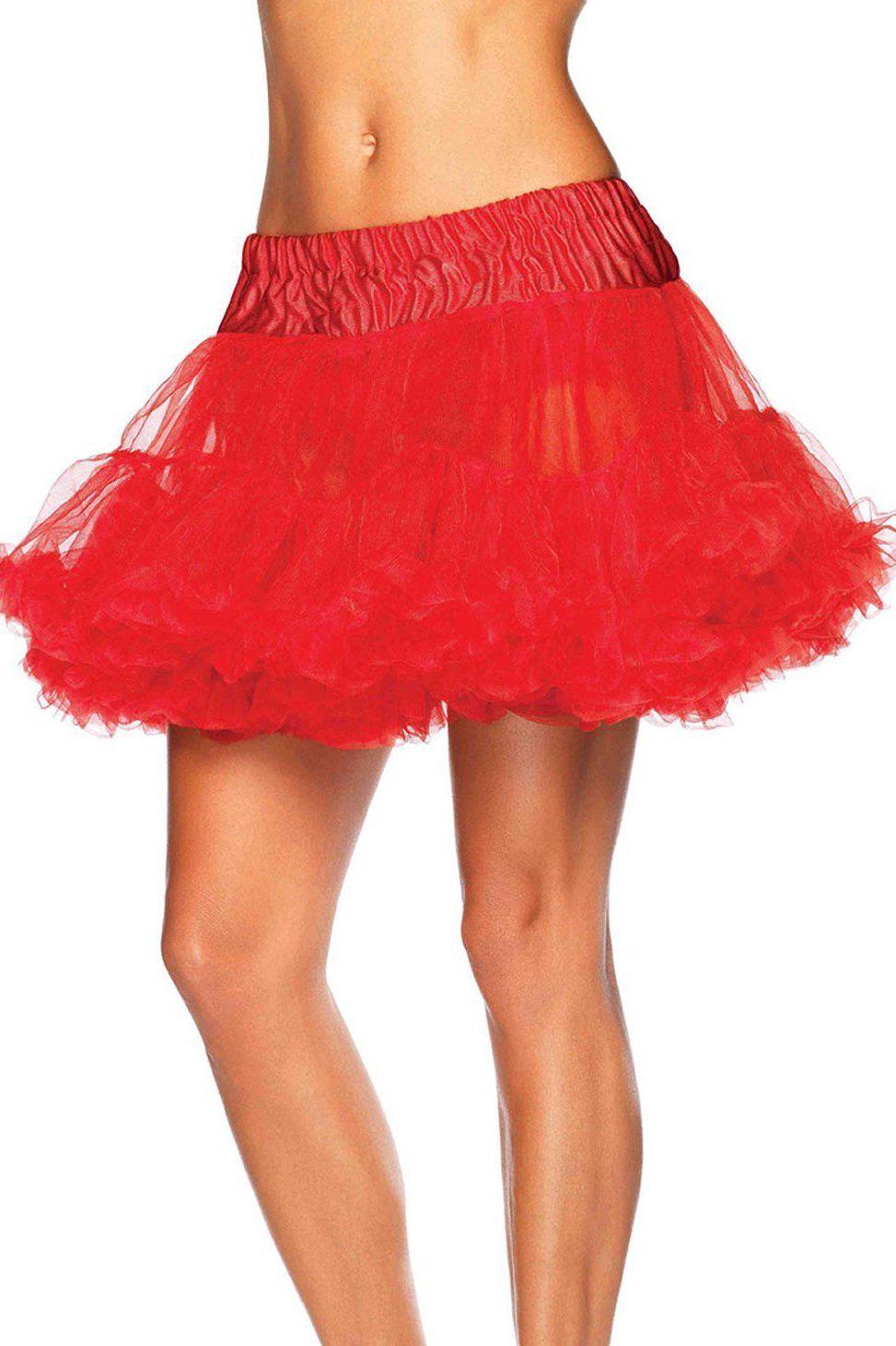 Plus Size Short Petticoat-TuTu + Petticoat-Leg Avenue-Red-1/2XL-SEXYSHOES.COM