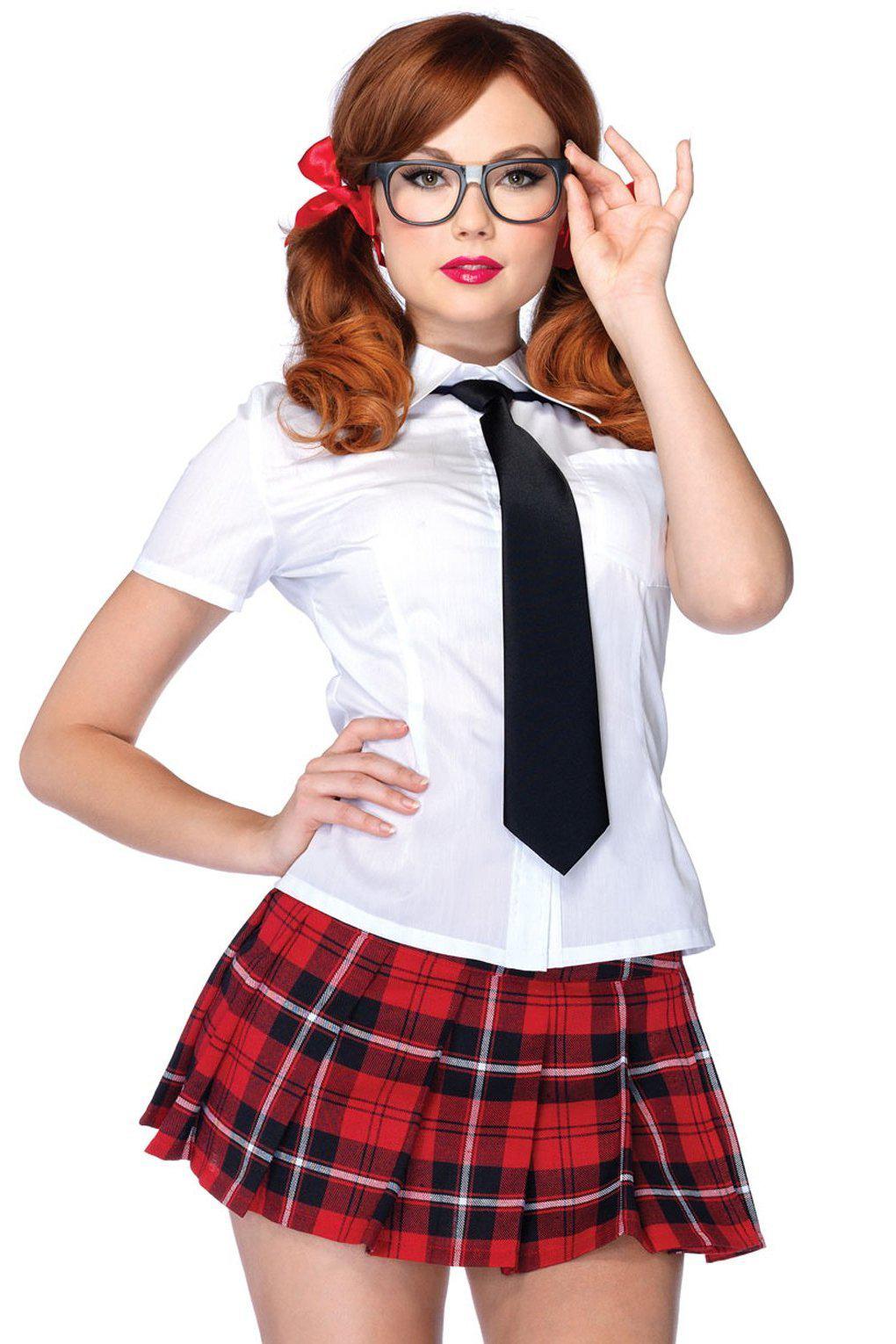 Leg Avenue Private School Sweetie Costume in White  from SexyShoes.com
