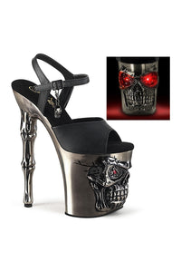 Pleaser RAPTURE-809-LT Sandal in Black Faux Leather from SexyShoes.com