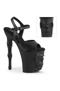 Pleaser RAPTURE-809 Sandal in Black Faux Leather from SexyShoes.com